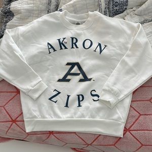 never worn - akron zips crew neck